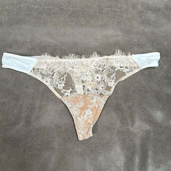 Free People Entice Thong Ivory Size M NWT - Picture 4 of 6